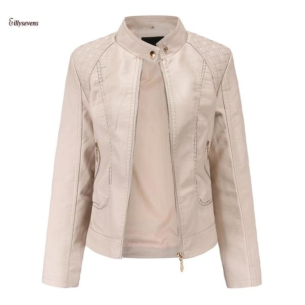 women's jackets simple style women leather pu stand-up collar slim jacket solid color zipper spring autumn female clothing black coat, Black;brown
women's jackets simple style women leather pu stand-up collar slim jacket solid color zipper spring autumn female clothing black coat, Black;brown