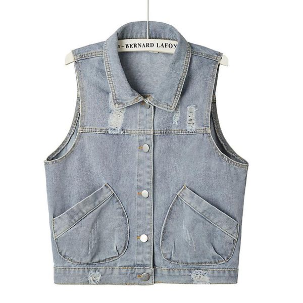 women's vests 2021 summer embroidery denim vest women short waistcoat holes casual street wear, Black;white
women's vests 2021 summer embroidery denim vest women short waistcoat holes casual street wear, Black;white