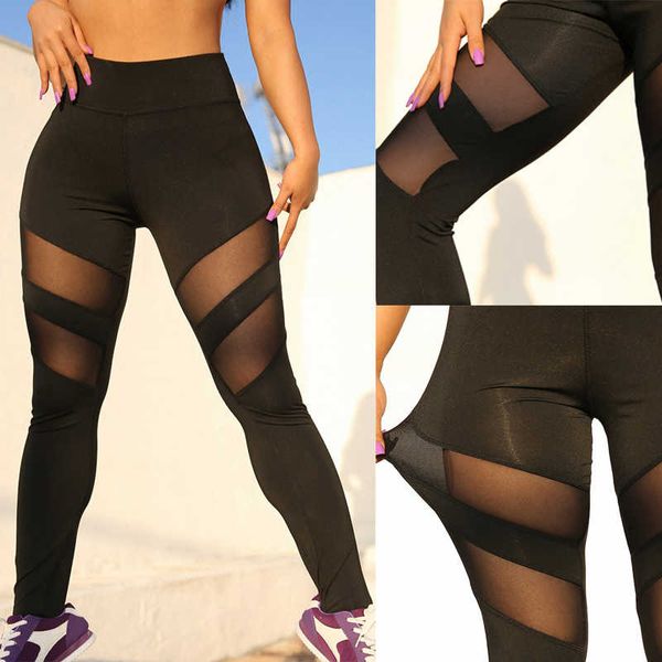 style high tail women soft slim mesh splicing fitness stretch leggings, Black
style high tail women soft slim mesh splicing fitness stretch leggings, Black