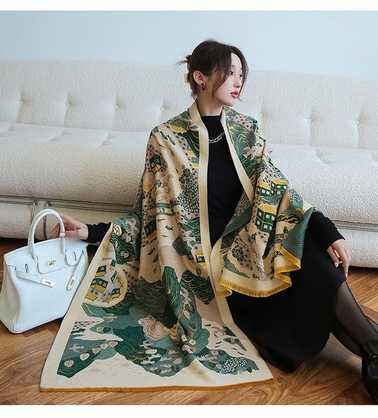 scarves winter warm scarf print women's dual-use cashmere blanket fashion lady pashmina shawl double-sided bandana d280, Blue;gray
scarves winter warm scarf print women's dual-use cashmere blanket fashion lady pashmina shawl double-sided bandana d280, Blue;gray