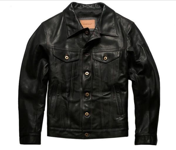 men's leather & faux yr.vintage style oil wax horsehide jacket,classic casual 557 genuine coat,clothes, Black
men's leather & faux yr.vintage style oil wax horsehide jacket,classic casual 557 genuine coat,clothes, Black