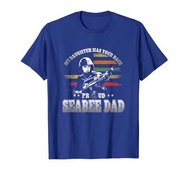 proud seabee dad t-shirt my daughter has your back, White;black
proud seabee dad t-shirt my daughter has your back, White;black