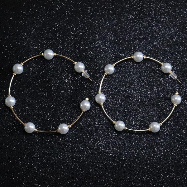 hoop & huggie fashion classic metal round women earrings korean personality simple circle big pearl for female jewerly, Golden;silver
hoop & huggie fashion classic metal round women earrings korean personality simple circle big pearl for female jewerly, Golden;silver