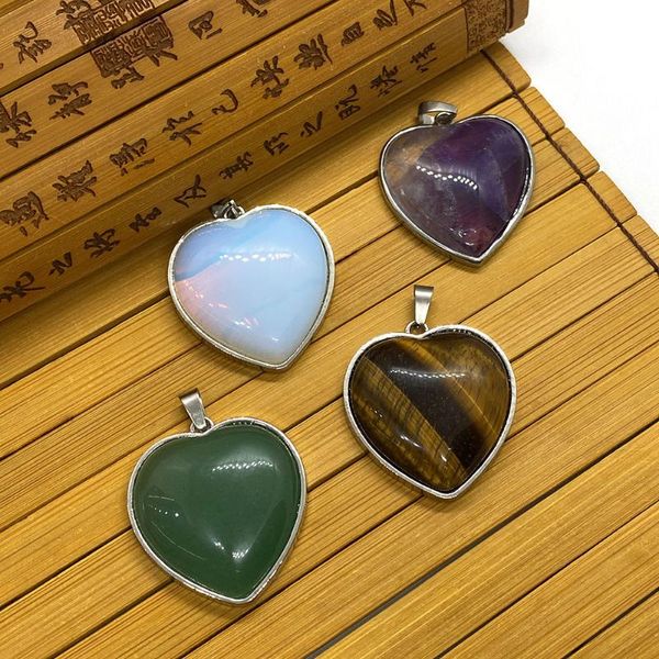charms natural stone pendant multicolor heart shape opal amethyst tiger eye can be used to make charm necklace birthday holiday gifts, Bronze;silver
charms natural stone pendant multicolor heart shape opal amethyst tiger eye can be used to make charm necklace birthday holiday gifts, Bronze;silver