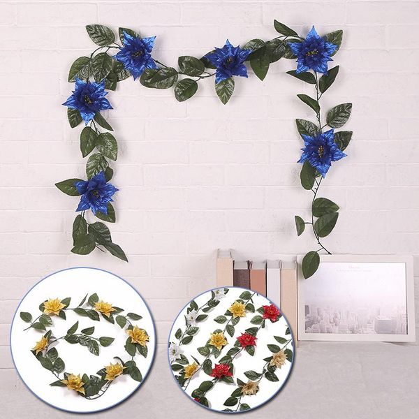 decorative flowers & wreaths artificial christmas flower garland wreath with leaf vine for diy home tree hanging ornament party decoration
decorative flowers & wreaths artificial christmas flower garland wreath with leaf vine for diy home tree hanging ornament party decoration