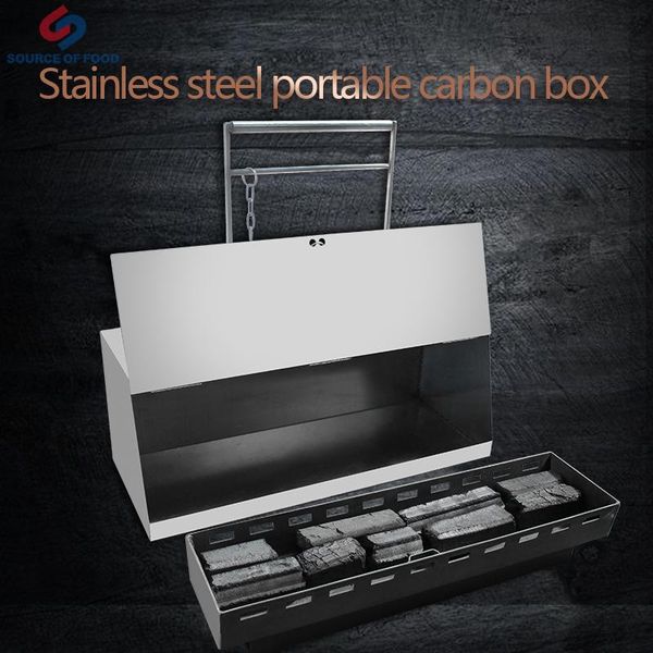 grills stainless steel portable charcoal box temperature resistance commercial