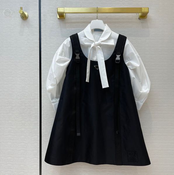fashion-women casual work shirts dresses fashion match suspender dress re-nylon style, White;black
fashion-women casual work shirts dresses fashion match suspender dress re-nylon style, White;black