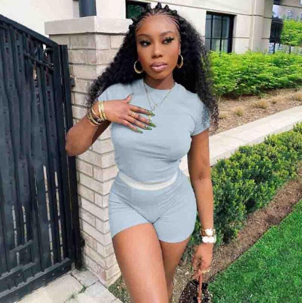 women's tracksuits cultiseed european women summer skinny t-shirts+shorts 2pc solid sets clothing ladies casual gym running sports yoga, Gray
women's tracksuits cultiseed european women summer skinny t-shirts+shorts 2pc solid sets clothing ladies casual gym running sports yoga, Gray