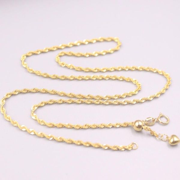 chains au750 real 18k yellow gold chain neckalce for women female 2.0mm hollow rope choker necklace 18''l gift, Silver
chains au750 real 18k yellow gold chain neckalce for women female 2.0mm hollow rope choker necklace 18''l gift, Silver