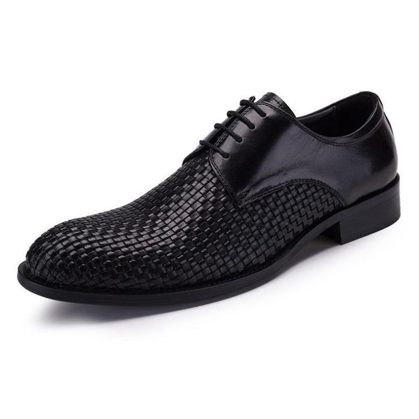 dress shoes summer weave cow leather wedding men trendy round-toe business casual mens career office work size 38-44, Black
dress shoes summer weave cow leather wedding men trendy round-toe business casual mens career office work size 38-44, Black