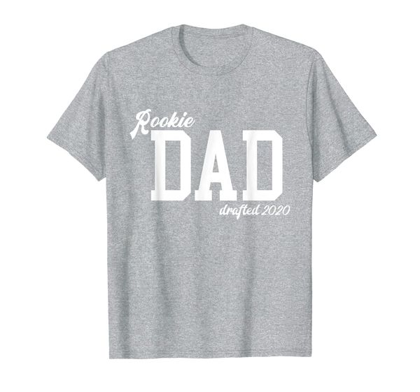 rookie dad drafted 2020 pregnancy announcement gift t-shirt, White;black