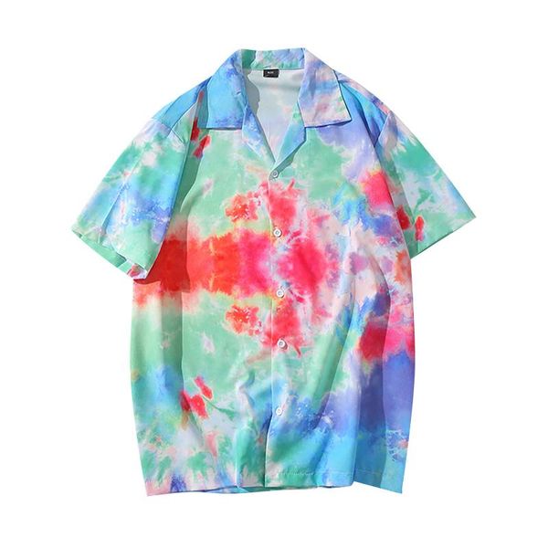 men's t-shirts summer casual shirts hawaiian tie-dye printed short sleeve button shirt slim fit handsome blouse masculina, White;black
men's t-shirts summer casual shirts hawaiian tie-dye printed short sleeve button shirt slim fit handsome blouse masculina, White;black
