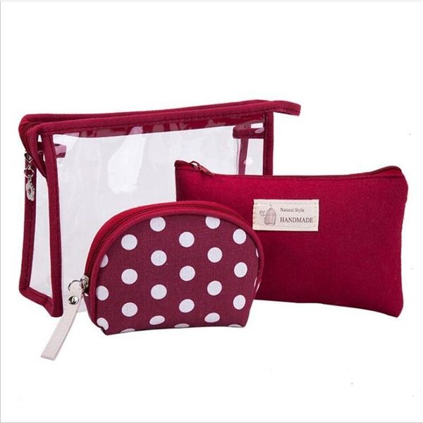 cosmetic bags & cases 3pcs/set fashion waterproof transparent for women fold portable dot printed make up bag travel toiletry
cosmetic bags & cases 3pcs/set fashion waterproof transparent for women fold portable dot printed make up bag travel toiletry