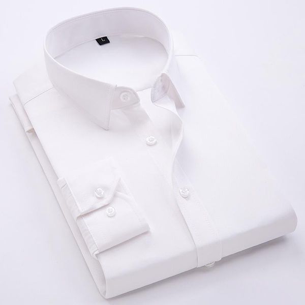 men's casual shirts cotton polyester fiber shirt long sleeve work office business solid white clothing slim fit men homme, White;black
men's casual shirts cotton polyester fiber shirt long sleeve work office business solid white clothing slim fit men homme, White;black