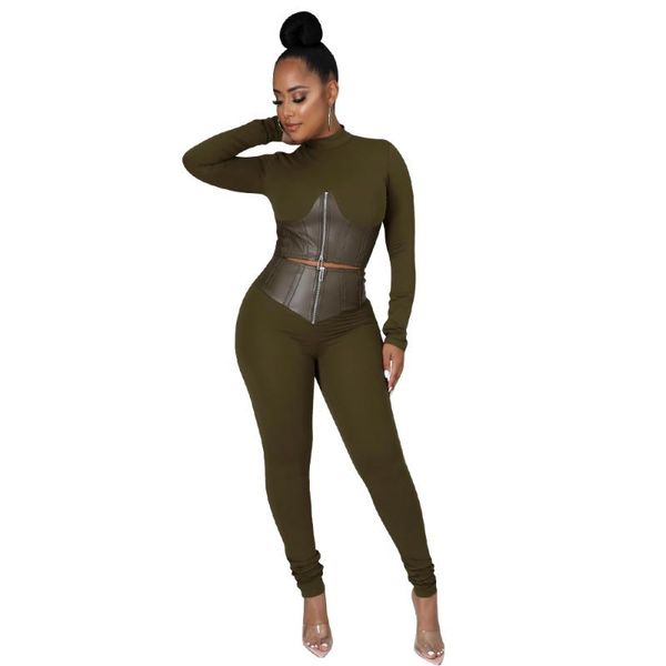 women's two piece pants casual half high collar zipper flocking leather stitching long sleeve shirt two-piece suit suitable for fitness, White
women's two piece pants casual half high collar zipper flocking leather stitching long sleeve shirt two-piece suit suitable for fitness, White