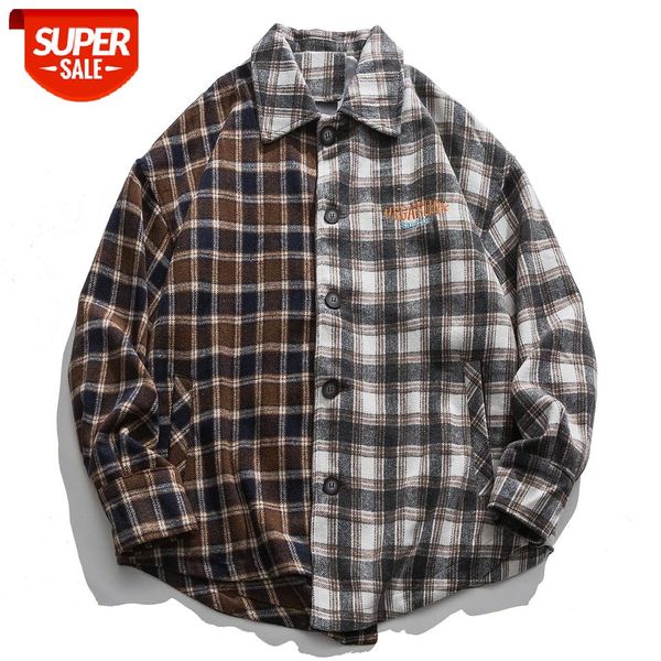 hip hop plaid patchwork long sleeve shirt 2020 color block casual harajuku shirts streetwear autumn loose cotton vintage shirts #gs9j, White;black
hip hop plaid patchwork long sleeve shirt 2020 color block casual harajuku shirts streetwear autumn loose cotton vintage shirts #gs9j, White;black