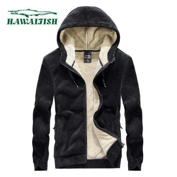 men's hoodies & sweatshirts hawaifish brand lamb wool plus fleece sweater coat thick warm zipper men sportwear male, Black
men's hoodies & sweatshirts hawaifish brand lamb wool plus fleece sweater coat thick warm zipper men sportwear male, Black