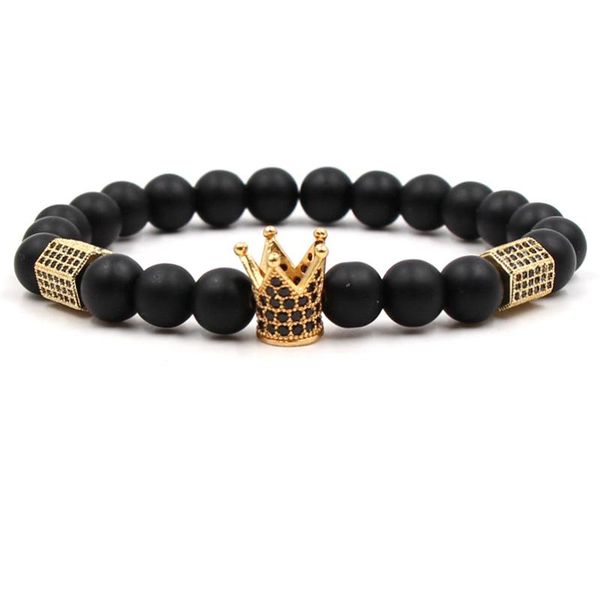 beaded, strands 8mm matte black stone beads bracelet pave cz 4 color crown diy bangle for women&men trendy jewelry handmade charm 2021
beaded, strands 8mm matte black stone beads bracelet pave cz 4 color crown diy bangle for women&men trendy jewelry handmade charm 2021