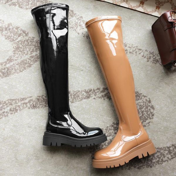 boots genuine leather women over the knee-high autumn winter thick high heels platforms outdoor casual zip long shoes woman, Black
boots genuine leather women over the knee-high autumn winter thick high heels platforms outdoor casual zip long shoes woman, Black
