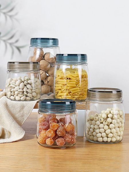 storage bottles & jars food-grade transparent glass airtight jar kitchen thickened multigrain jjar with lid almacenamiento en cocina
storage bottles & jars food-grade transparent glass airtight jar kitchen thickened multigrain jjar with lid almacenamiento en cocina