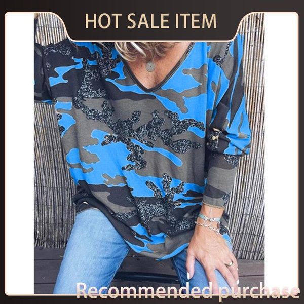 women sleeve tshirt shirts pullover sweatshirts womens casual neck fashion long camouflage v print blouse designer tshirts woman s vvtw, Black
women sleeve tshirt shirts pullover sweatshirts womens casual neck fashion long camouflage v print blouse designer tshirts woman s vvtw, Black