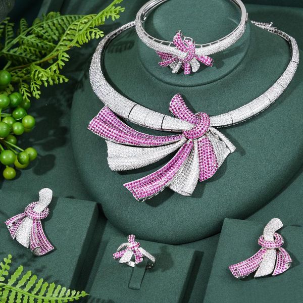 earrings & necklace kellybola luxury zircon bridal big knot earring set dubai noble wedding banquet 4pcs jewelry, Silver
earrings & necklace kellybola luxury zircon bridal big knot earring set dubai noble wedding banquet 4pcs jewelry, Silver
