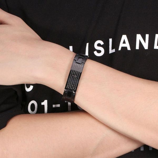 tennis men gift scripture wristband cross exquisite jewelry titanium stainless, Golden;silver
tennis men gift scripture wristband cross exquisite jewelry titanium stainless, Golden;silver