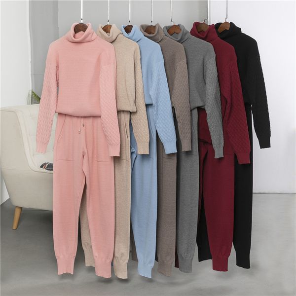 2021 new autumn winter ladies turtleneck knitted sweater women pullover drawstring full length pants 2 piece set n257, Gray
2021 new autumn winter ladies turtleneck knitted sweater women pullover drawstring full length pants 2 piece set n257, Gray