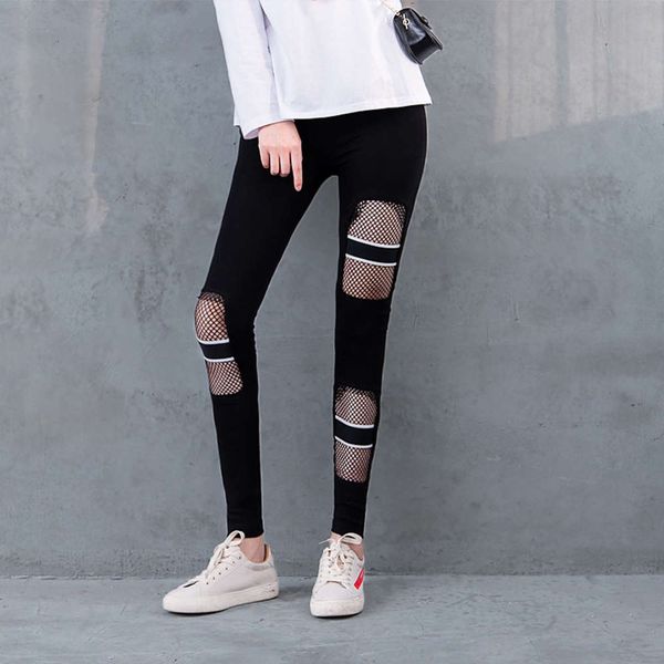 spring and autumn korean version hole stitching mh large elastic letters hollow out men's leggings, Black
spring and autumn korean version hole stitching mh large elastic letters hollow out men's leggings, Black