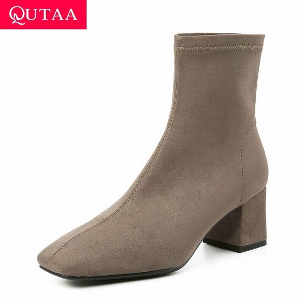 qutaa 2020 square toe slip on ankle boots fashion thick heel concise short boot stretch flock casual women shoes size34 39 boots for w e6y6#, Black
qutaa 2020 square toe slip on ankle boots fashion thick heel concise short boot stretch flock casual women shoes size34 39 boots for w e6y6#, Black