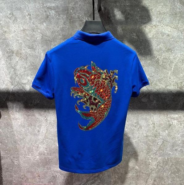 summer casual mens polos diamond stone shirt drill, White;black
summer casual mens polos diamond stone shirt drill, White;black