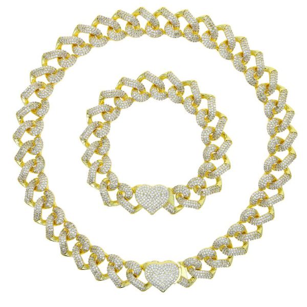 link, chain iced out bling cubic zirconia paved heart shape bracelet necklace women gold color hip hop miami cuban link chunky jewelry, Black
link, chain iced out bling cubic zirconia paved heart shape bracelet necklace women gold color hip hop miami cuban link chunky jewelry, Black