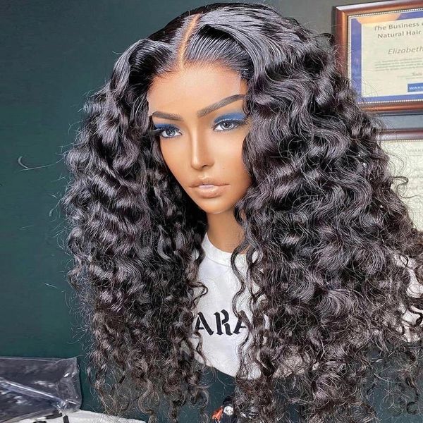 deep wave 13x4 water wave lace front wigs for black women pre plucked 360 frontal brazilian remy curly human hair wig 150%density, Black;brown
deep wave 13x4 water wave lace front wigs for black women pre plucked 360 frontal brazilian remy curly human hair wig 150%density, Black;brown