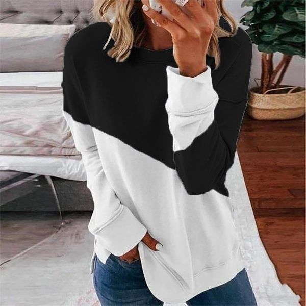 women's t-shirt autumn women fashion long sleeve lady streetwear casual o-neck loose, White
women's t-shirt autumn women fashion long sleeve lady streetwear casual o-neck loose, White