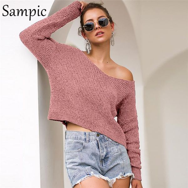 women's sweaters sampic autumn v neck casual pullovers crop sweater women oversize long sleeve loose knitted 2021, White;black
women's sweaters sampic autumn v neck casual pullovers crop sweater women oversize long sleeve loose knitted 2021, White;black