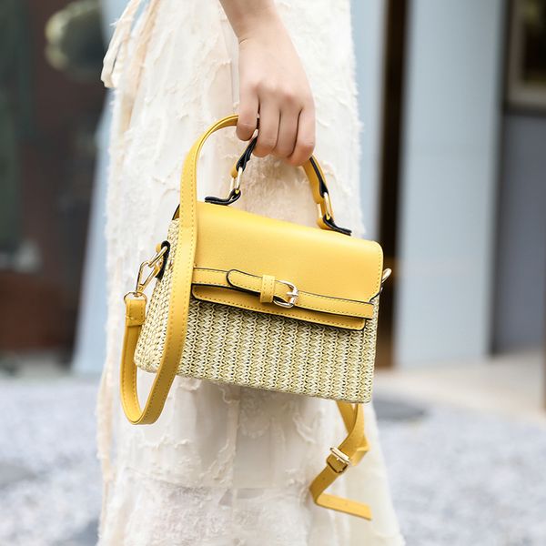 female straw woven bag simple fresh korean style one shoulder small box handbag pp straws boxes shape portable women tote
female straw woven bag simple fresh korean style one shoulder small box handbag pp straws boxes shape portable women tote