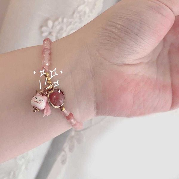 new color simple cute ceramic lucky cat star bracelet hand-woven red colors rope bangle for women girls jewelry gift, Black
new color simple cute ceramic lucky cat star bracelet hand-woven red colors rope bangle for women girls jewelry gift, Black