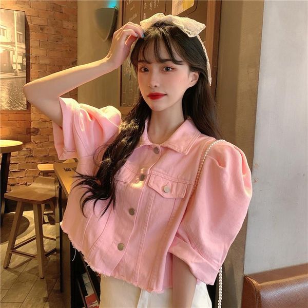 women's jackets fashion autumn style puff sleeve middle short denim jacket, Black;brown
women's jackets fashion autumn style puff sleeve middle short denim jacket, Black;brown