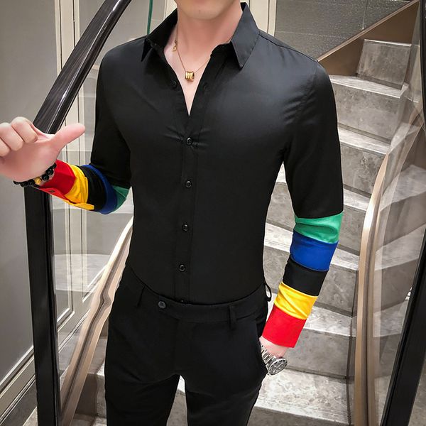 2021 spring for men dressed in casual long sleeves fitting shirt streetwear social club shreds tuxedo men's blouse h1a6, White;black
2021 spring for men dressed in casual long sleeves fitting shirt streetwear social club shreds tuxedo men's blouse h1a6, White;black