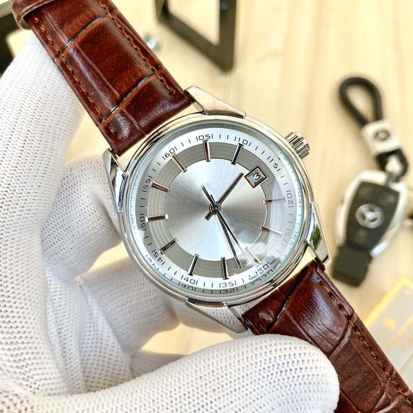 2021 new classic three needle mechanical watch fashion luxury men's watch role big brand calendar omg wrist epidermal watchband luxury, Slivery;brown
2021 new classic three needle mechanical watch fashion luxury men's watch role big brand calendar omg wrist epidermal watchband luxury, Slivery;brown