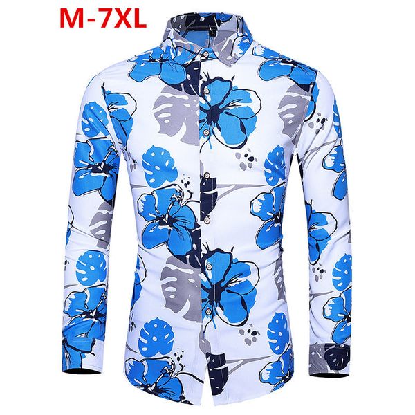 2021 koszula autumn man vintage flowers print long sleeve shirt oversized men casual slim fit office shirts 5xl 6xl 7xl q0xv, White;black
2021 koszula autumn man vintage flowers print long sleeve shirt oversized men casual slim fit office shirts 5xl 6xl 7xl q0xv, White;black