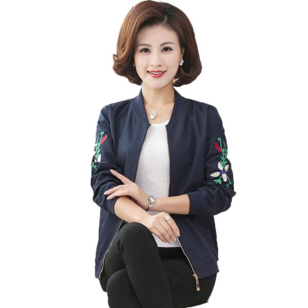women's jackets chinese woman casual bomber wine red blue coat women spring autumn coats lady flower embroidery short 5xl, Black;brown
women's jackets chinese woman casual bomber wine red blue coat women spring autumn coats lady flower embroidery short 5xl, Black;brown