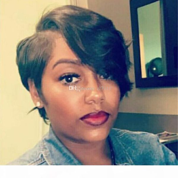 natural straight short little lace front human hair wigs for black women brazilian virgin hair lace front wig side part, Black;brown
natural straight short little lace front human hair wigs for black women brazilian virgin hair lace front wig side part, Black;brown