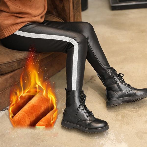trousers children's pants autumn winter girls leggings pu leather plus velvet imitation kids stripe, Blue
trousers children's pants autumn winter girls leggings pu leather plus velvet imitation kids stripe, Blue