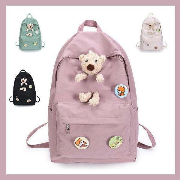 backpack 2021 school bags for teenage girls college style multiple colour cute bag waterproof small bear
backpack 2021 school bags for teenage girls college style multiple colour cute bag waterproof small bear