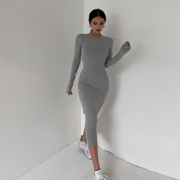 2021 new alta qualidade manga longa o pescoo t shir vestido primavera outono slido casual elegante robe bodycon vestidos t3uj, Black;gray
2021 new alta qualidade manga longa o pescoo t shir vestido primavera outono slido casual elegante robe bodycon vestidos t3uj, Black;gray