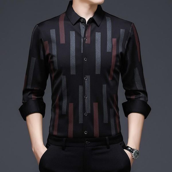 men's casual shirts spring autumn shirt brand stripe camisa masculina slim fit business long sleeve black non-ironing wrok party clothi, White;black
men's casual shirts spring autumn shirt brand stripe camisa masculina slim fit business long sleeve black non-ironing wrok party clothi, White;black