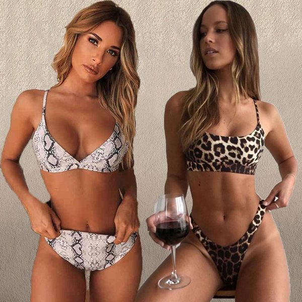 women leopard bikinis snake print bathing suit tube high cut swimsuit brazilian swimwear female summer beachwear
women leopard bikinis snake print bathing suit tube high cut swimsuit brazilian swimwear female summer beachwear