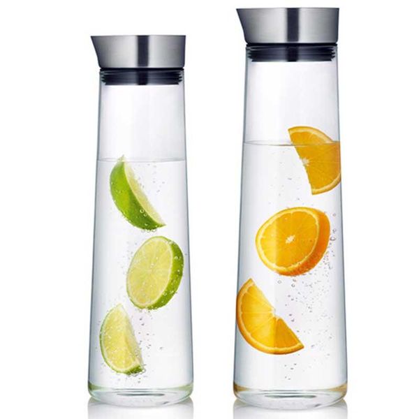 portable 1000ml/1500ml transparent thickened glass cup with stainless steel lid carafe for cold water juice glass bottle
portable 1000ml/1500ml transparent thickened glass cup with stainless steel lid carafe for cold water juice glass bottle