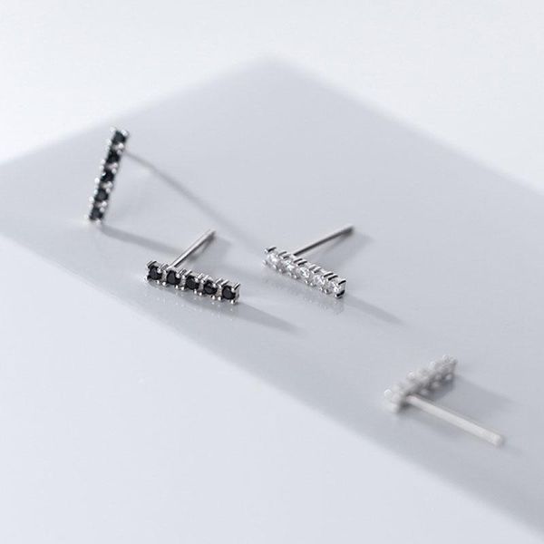 stud real 925 sterling silver black zircon earrings for fashion women party punk fine jewelry minimalist accessories gift, Golden;silver
stud real 925 sterling silver black zircon earrings for fashion women party punk fine jewelry minimalist accessories gift, Golden;silver